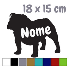 Bull bulldog inglese Adesivo XL personalizzato vari colori razze canine