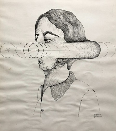 Ritratto scuola surrealista - ritratto,,