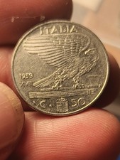 MONETA 50 CENTESIMI 1939 XVII Anti MAGNETICA REGNO D'ITALIA  Fascismo Impero 