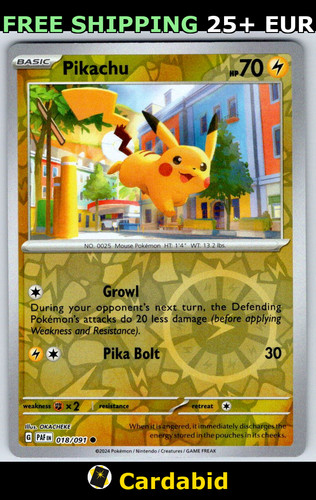 Pikachu paf 018 - -, #018/091