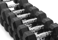 SET MANUBRI ESAGONALI GOMMATI