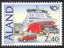 Aland 1998 Nave Auto Traghetto Carrozza Camion Barche Trasporto Motorizzazione 1v MNH