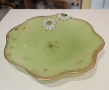 Centro Tavola In Vetro Col. Verde E Oro 