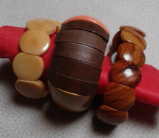 Tris Bracciali Etnici in legno