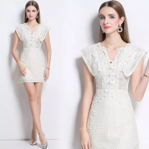 Abito corto beige - abito, in