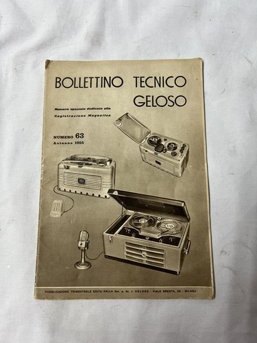 Bollettino tecnico geloso - bollettino,