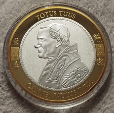 MONEDA PLATA Y ORO JUAN PABLO
