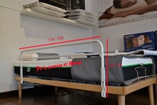 Spondina protezione laterale anticaduta ribaltabile per rete a doghe