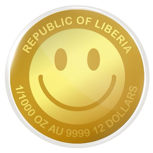 Smiley 1000 moneta d oro - 1/1000,