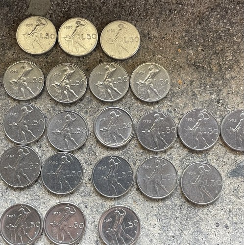 Monete lire italiane - monete,