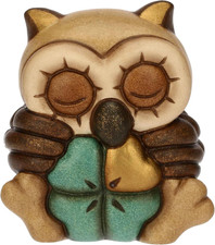 - Mini Gufo Lucky Portafortuna - Ceramica - Collezione Animali - 4,7 X 4,3 X 5,3
