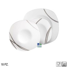 SERVIZIO PIATTI 18 PZ QUADRATI