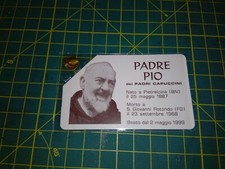 TESSERA SOUVENIR CON MEDAGLIETTA PADRE PIO  