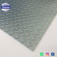 Lamiera Lastra in Ferro Zincata Bugnata - Mandorlata Spessore 2 mm 