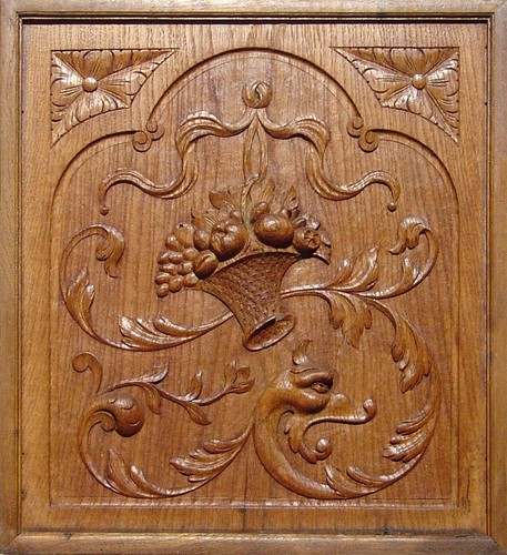 Pannello scolpito mano legno - scolpito, a