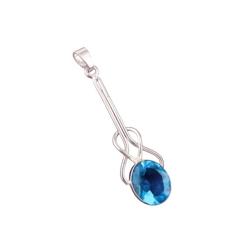 Argento 925 topazio blu - argento,