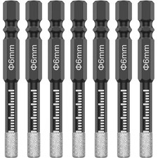 Set 7 punte diamantate da 6 mm
