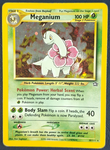 Pokemon meganium holo neo - pokemon,
