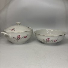 Richard Ginori Zuppiera Insalatiera Porcellana Ariston Rose Fiori Anni 50 #f