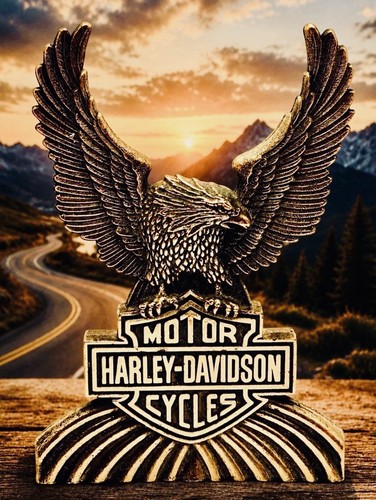 Vintage harley davidson ottone - vintage,