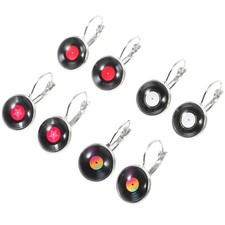  4 Pairs Orecchini Retro Con