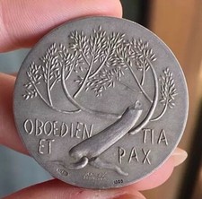 VATICANO MEDAGLIA GIOVANNI XXIII MANZU' 1960 OLIMPIADI ROMA ARGENTO SILVER PURO