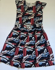 Abito bambina puro cotone blu