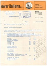 1969 MILANO - EWAR ITALIANA - Lettera e pieghevole carrello elettrico EGU