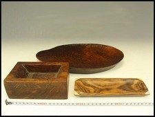 Set di tre scatole ovali