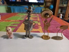 4 soprammobili bimbo (altezza cm 5) suonatore soldatino, cigno come da foto