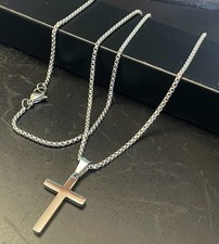 Collana con croce - rosario, in