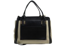 BORSA A MANO CHLOE ALICE IN PELLE BICOLORE NERA E BEIGE BORSA A TRACOLLA DA...