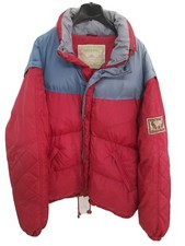 Clipper giubbotto jacket piumino gilet uomo men vintage rosso 80s tg 52 54 piuma