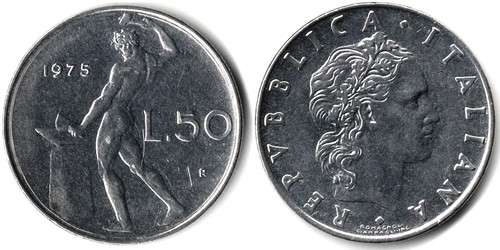 Italia lire 1975 - italia, 50