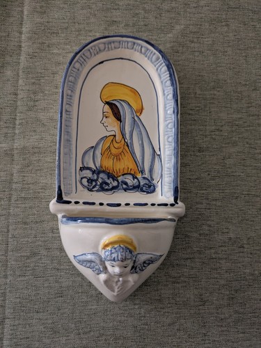 Acquasantiera ceramica - acquasantiera, in