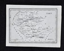 Mappa 1833 Perrot Tardieu - Tarn - Alby Castres Gaillac Lavaur Montmiral - Francia