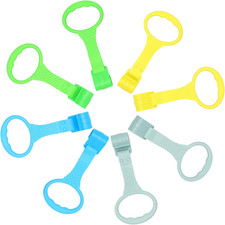 8 Pezzi Maniglie Box Bambino, Anelli Box Bambini in Materiale PP, Maniglie per B