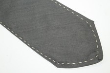Cravatta MOREAL trapuntata lana grigia Made in Italy F83823