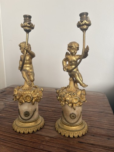Paire bougeoirs candelabre - paire, de