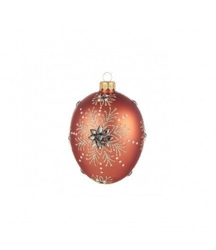 Palla natale vetro ovale - natale,