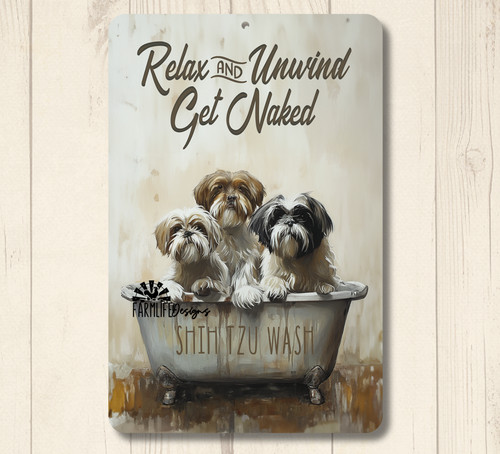 Insegna bagno shih tzu shitsu - insegna,