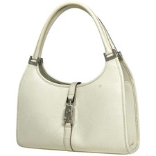 Borsa a tracolla Gucci Jackie Line in pelle bianca vintage autentica