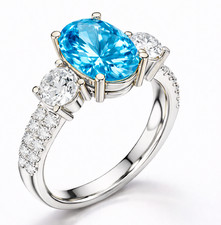 Anello con diamanti e pietre
