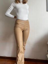 Pantaloni donna GAS zampa attillati stretch beige lucido ragazza OUTLET -40%