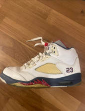 Air Jordan 5 Retro Giorno dell’Indipendenza taglia 8.5 Bianche e blu 