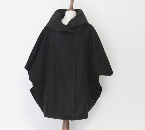 Poncho nero sandro - poncho,