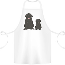 Newfoundland Dog With Puppy Cotton Apron 100% Organic
