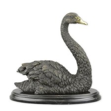 Scultura In Bronzo Cigno Che