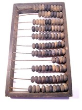 Calcolatrice vintage in legno