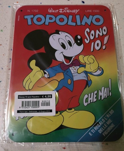 Topolino blisterato con - blisterato, targa